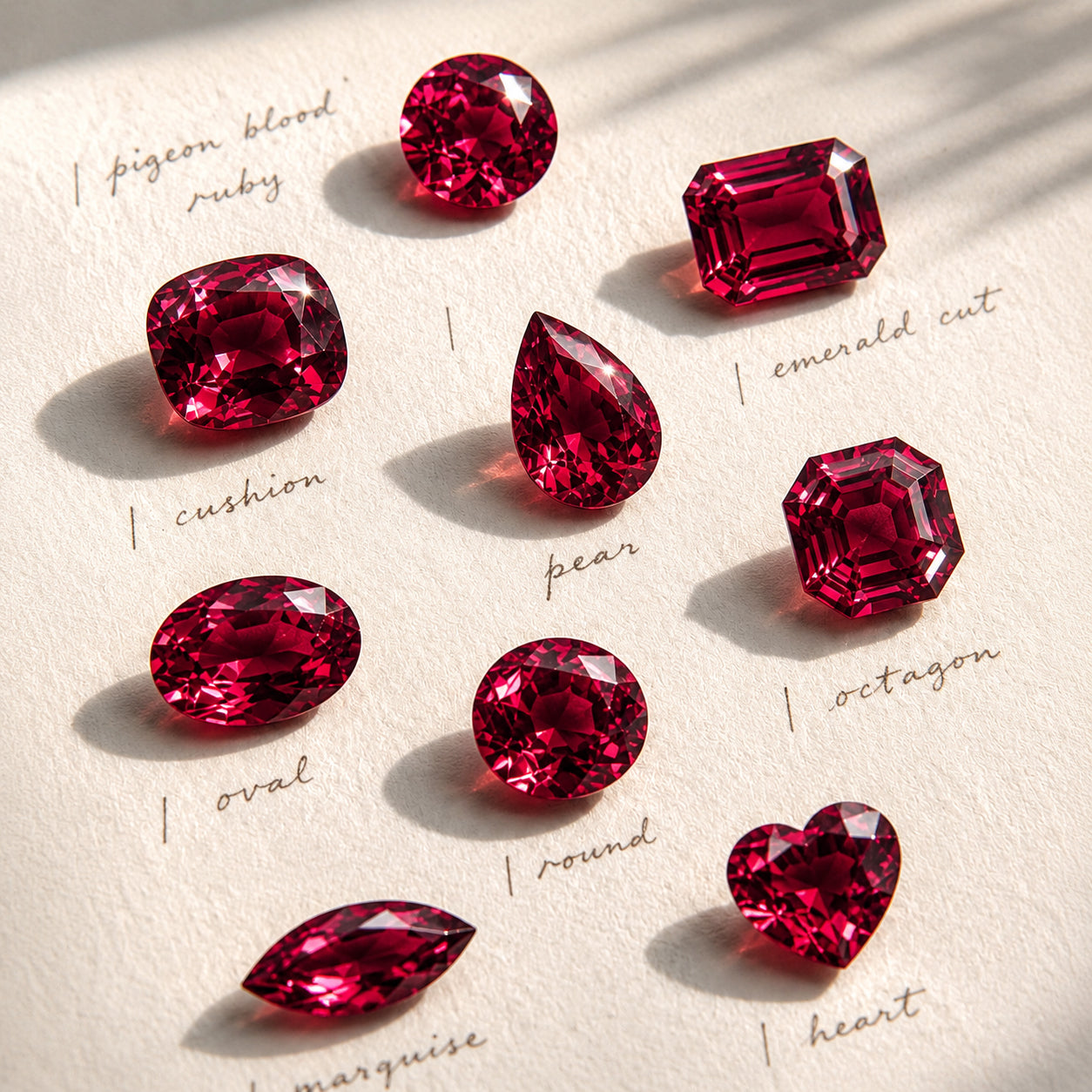 Best Cuts for Ruby Rings: Oval, Pear, Emerald, Marquise, Heart and Hexagon
