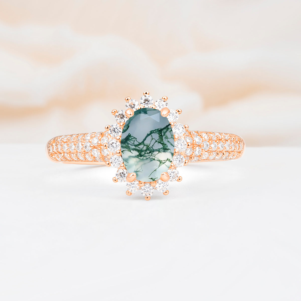 ML07032 Moss Agate Ring - Additional view