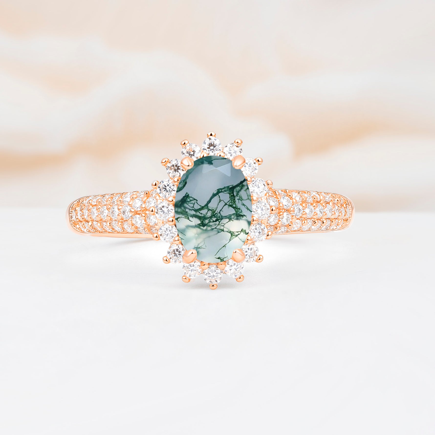ML07032 Moss Agate Ring - Additional view