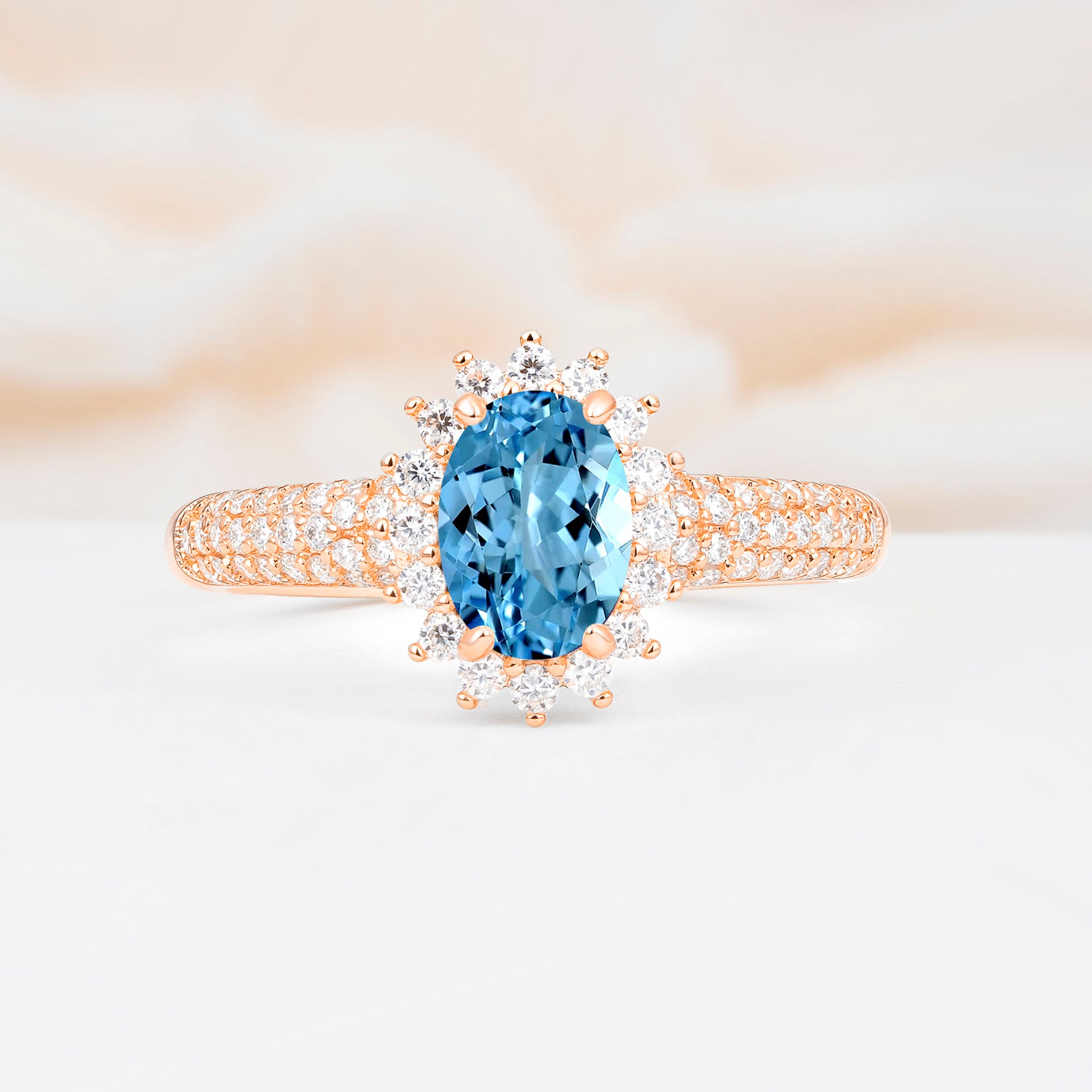 ML07032 Aquamarine Ring - Additional view
