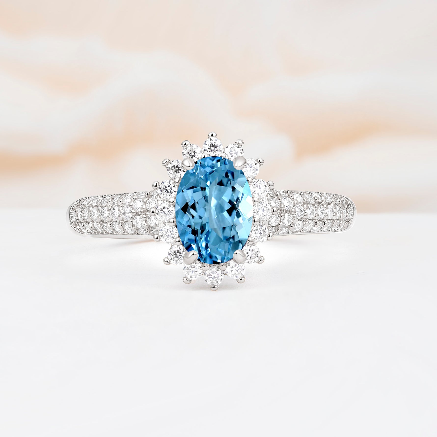 ML07032 Aquamarine Ring - Additional view