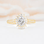 ML07032 Moissanite Ring - Yellow-Gold