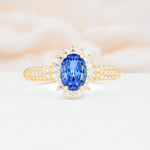 ML07032 Sapphire Ring - Yellow-Gold