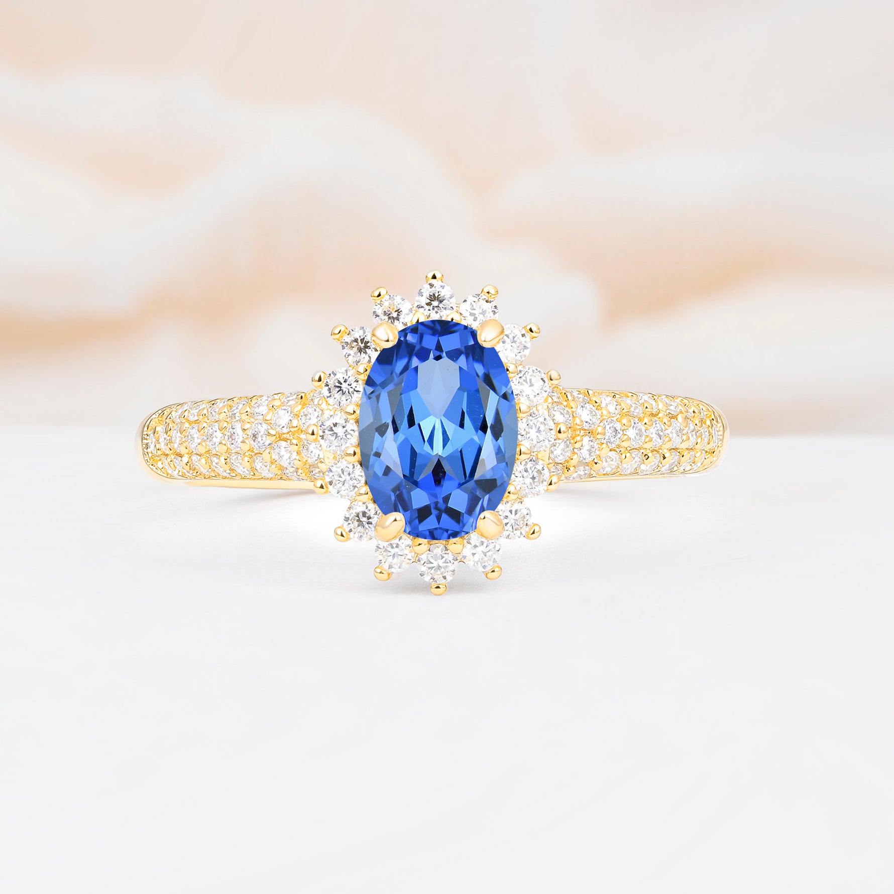 ML07032 Sapphire Ring - Yellow-Gold