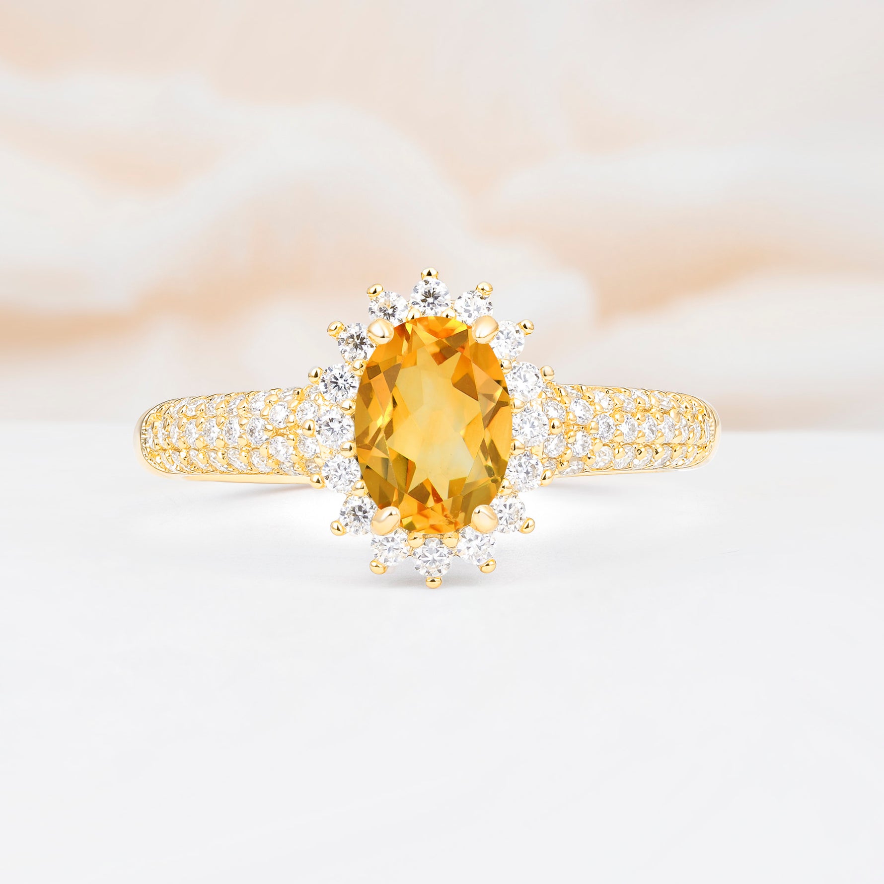 ML07032 Citrine Ring - Yellow-Gold