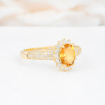 ML07032 Citrine Ring - White-Gold