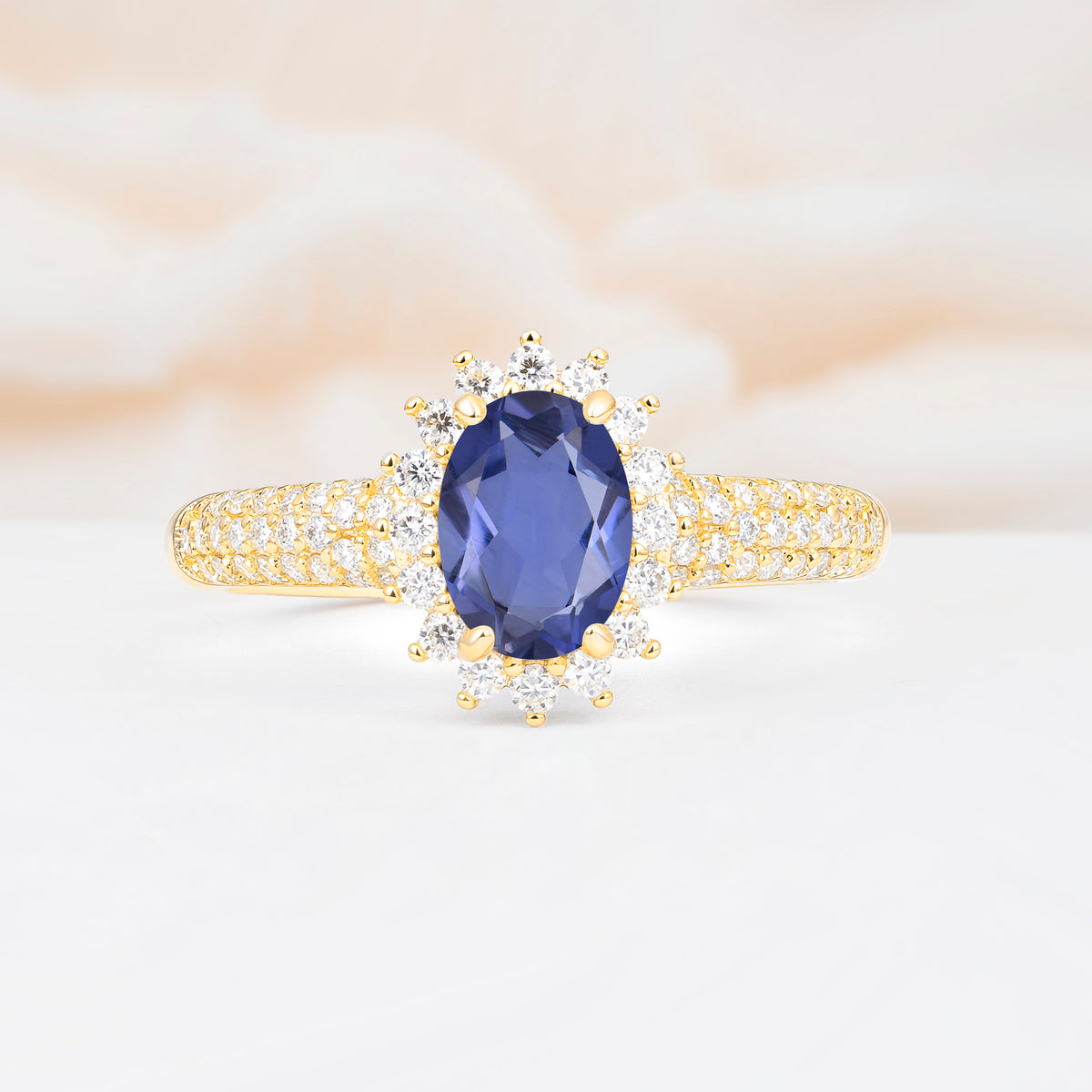 ML07032 Tanzanite Ring - Yellow-Gold