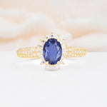ML07032 Tanzanite Ring - Yellow-Gold