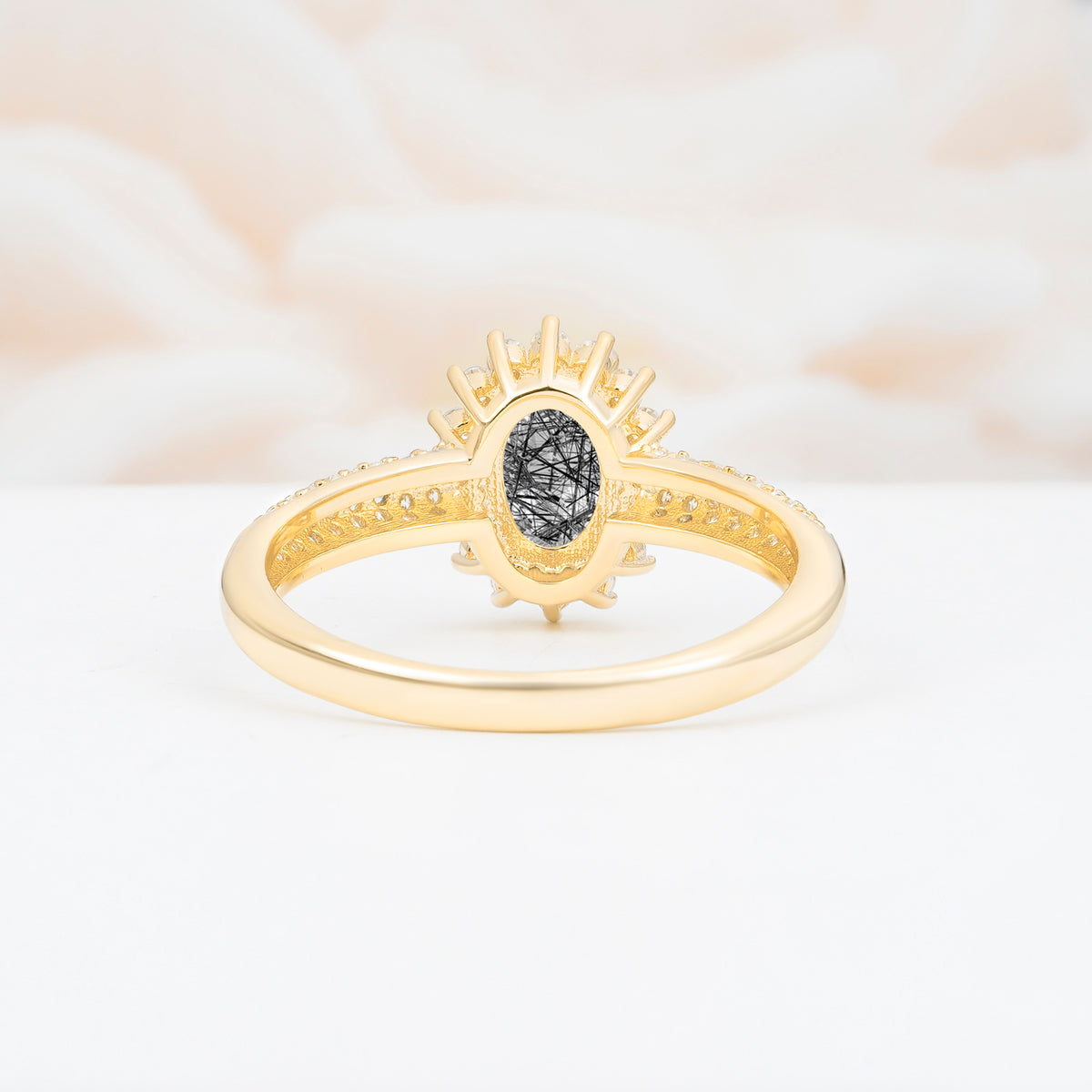 ML07032 Black Rutilated Quartz Ring - Additional view