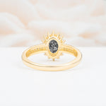 ML07032 Black Rutilated Quartz Ring - Additional view