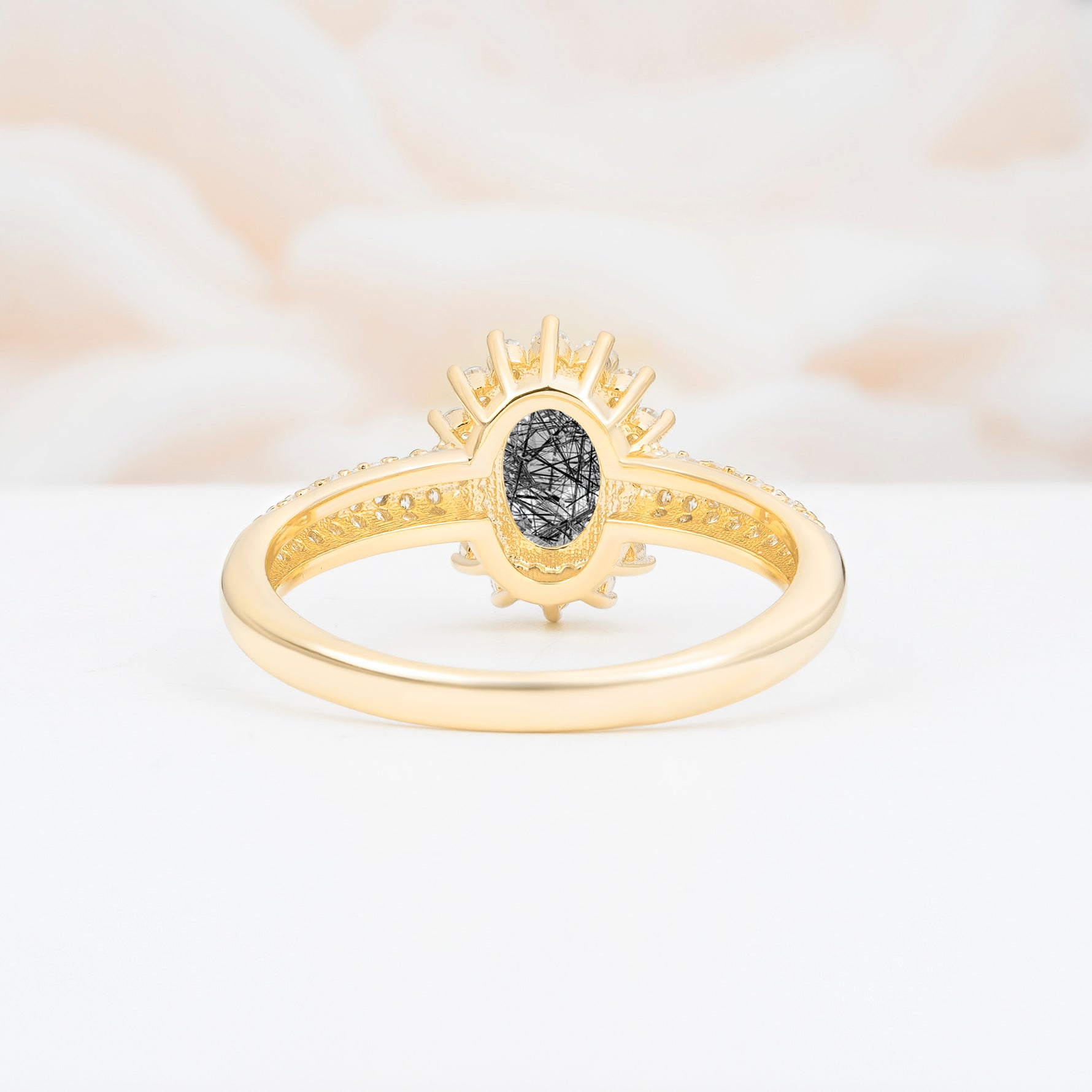 ML07032 Black Rutilated Quartz Ring - Additional view