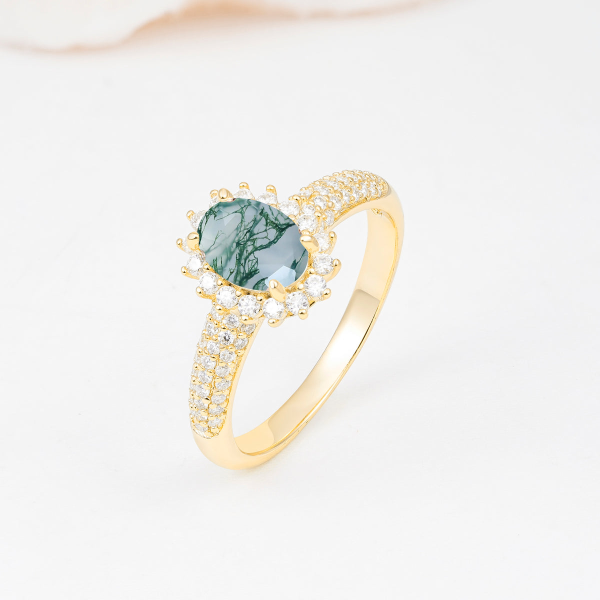ML07032 Moss Agate Ring - Additional view