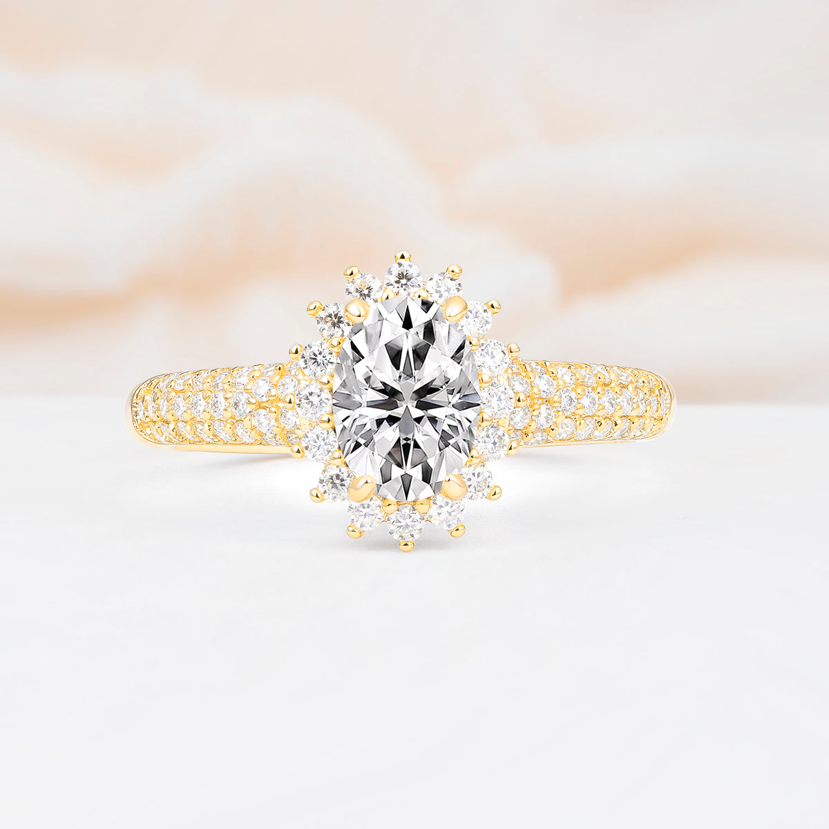 ML07032 Lab Diamond Ring - Yellow-Gold