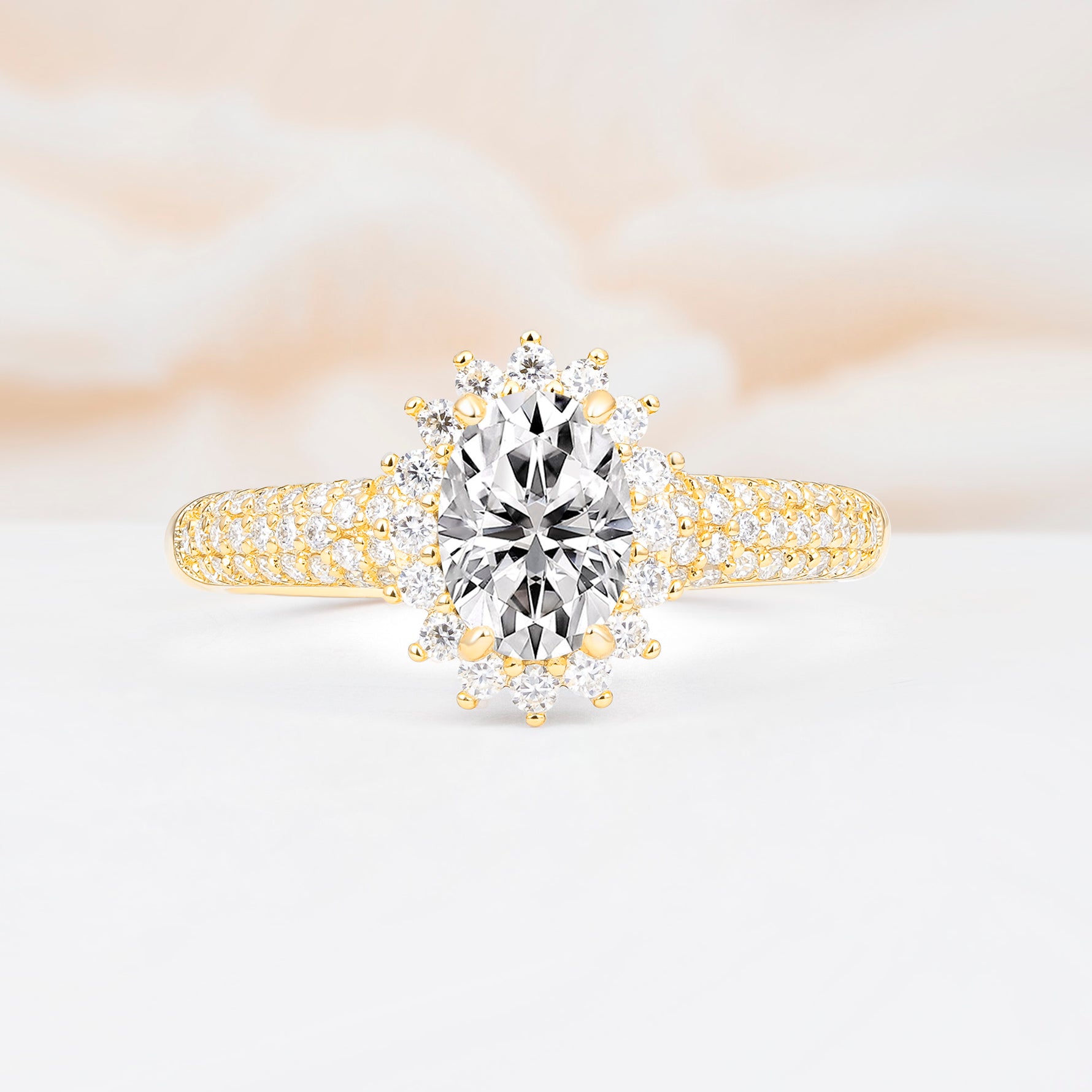 ML07032 Lab Diamond Ring - Yellow-Gold