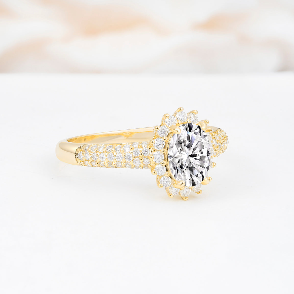ML07032 Lab Diamond Ring - White-Gold