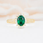 ML07032 Emerald Ring - Yellow-Gold