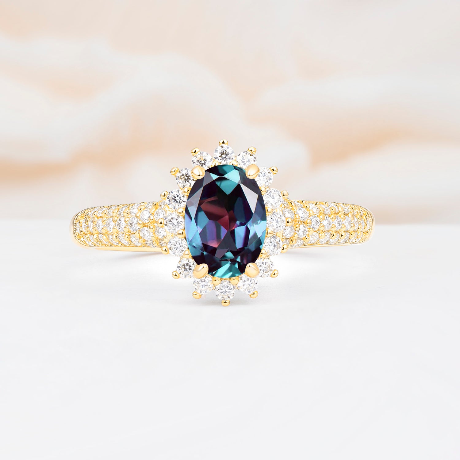 ML07032 Alexandrite Ring - Yellow-Gold