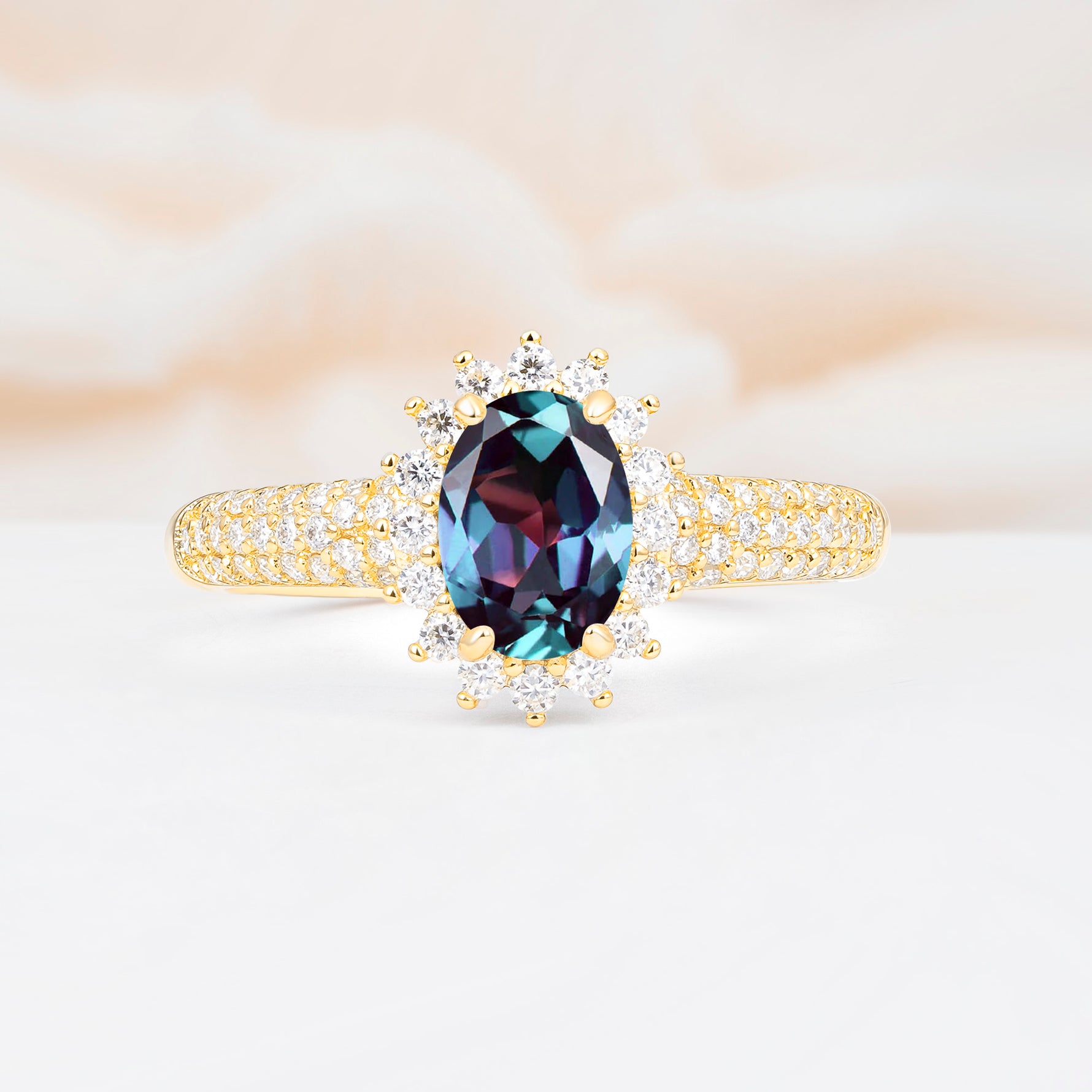 ML07032 Alexandrite Ring - Yellow-Gold