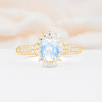 ML07032 Moonstone Ring - Yellow-Gold