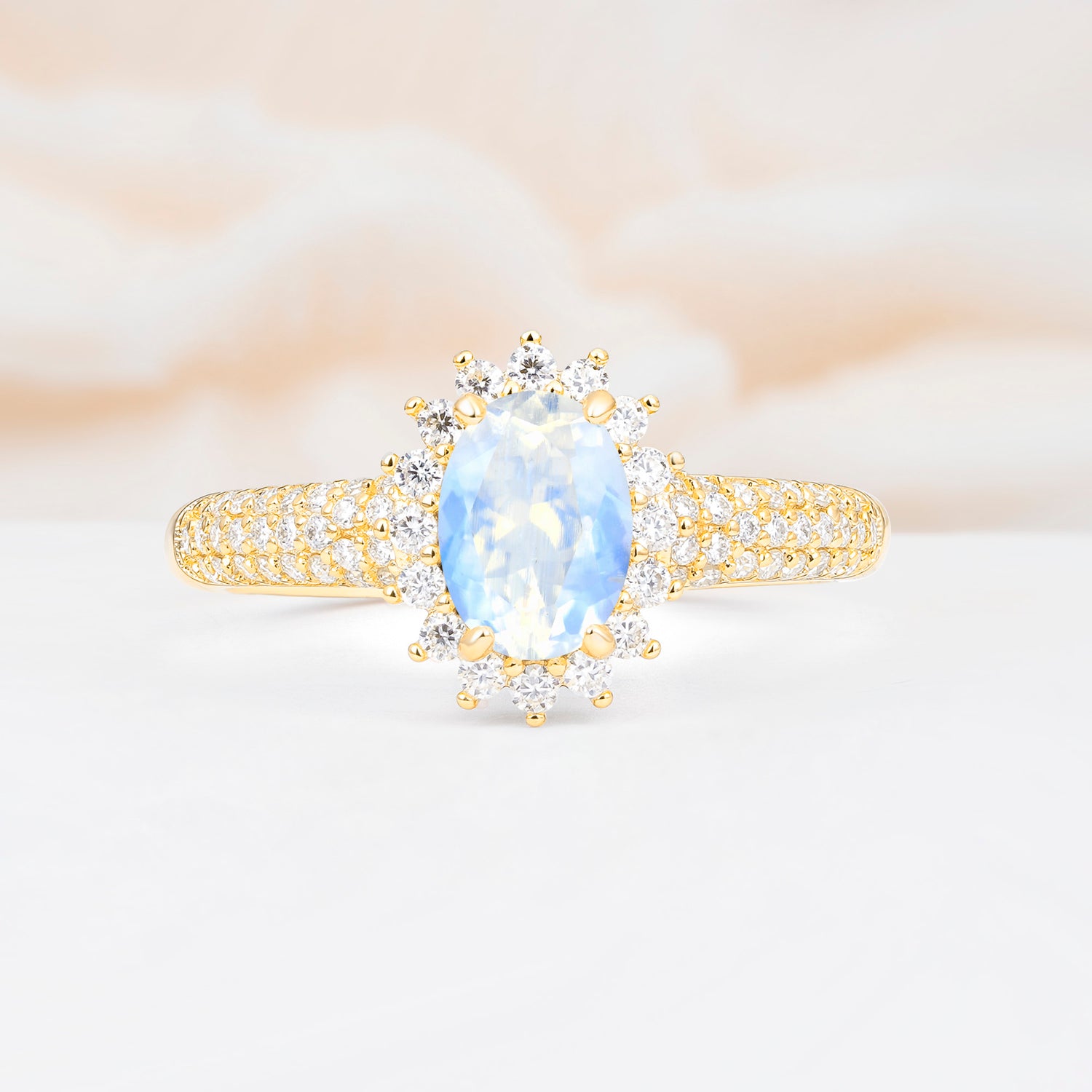 ML07032 Moonstone Ring - Yellow-Gold