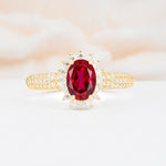 ML07032 Ruby Ring - Yellow-Gold