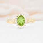ML07032 Peridot Ring - Yellow-Gold