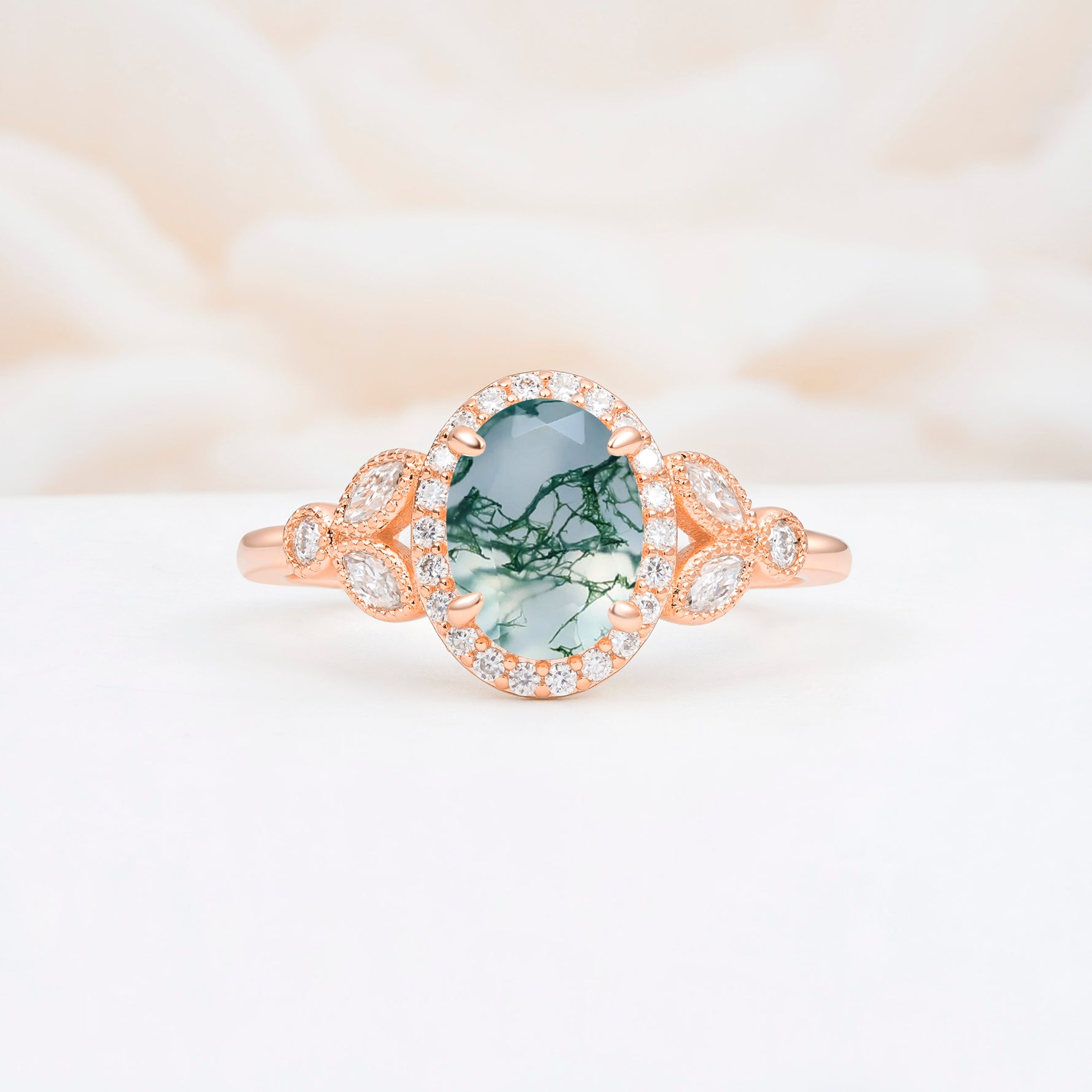 ML07033 Moss Agate Ring - Additional view