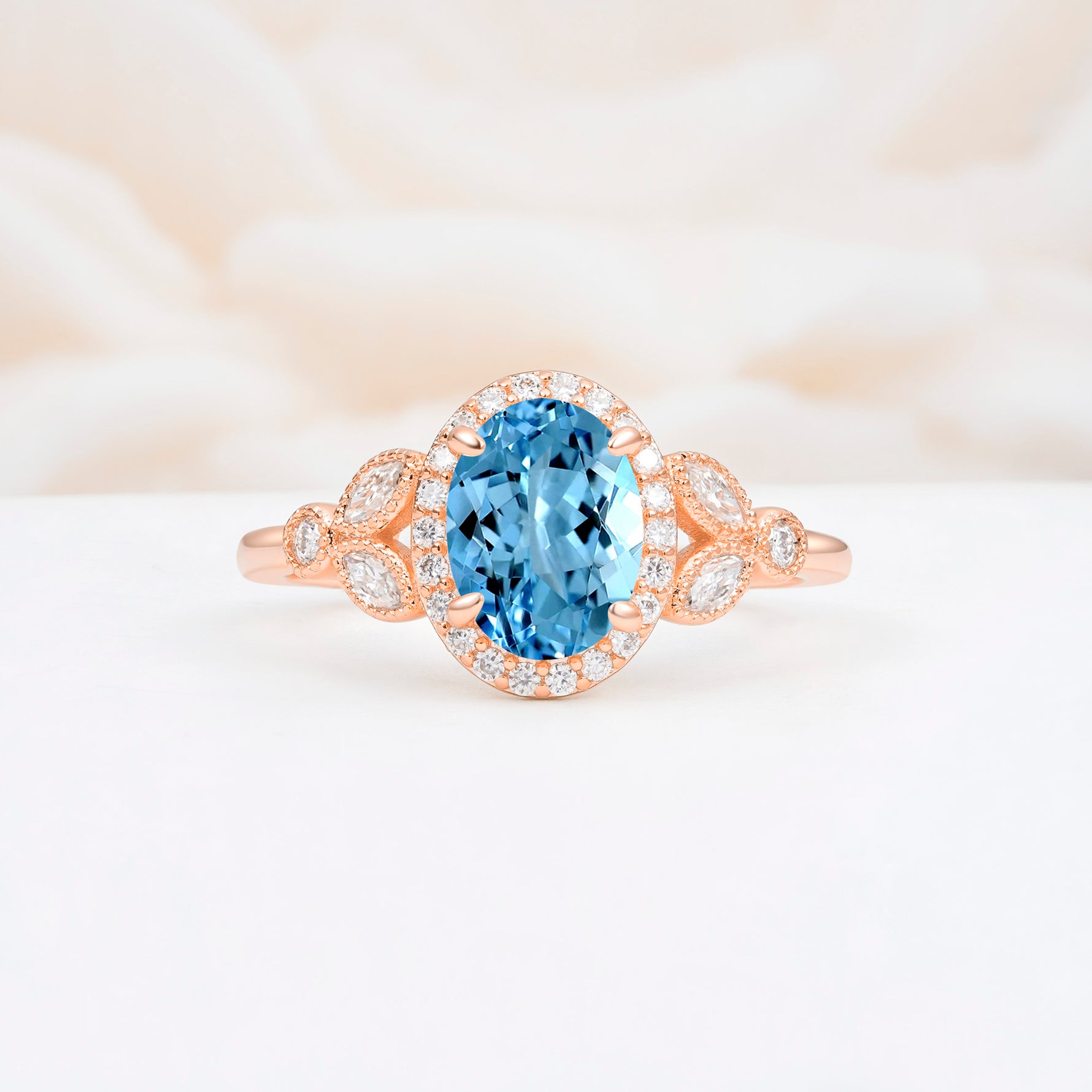 ML07033 Aquamarine Ring - Additional view