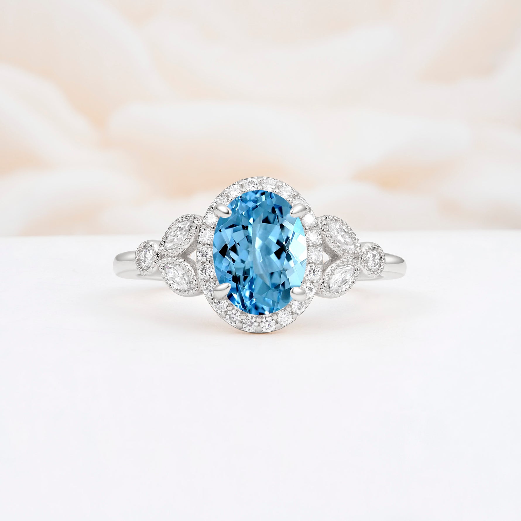 ML07033 Aquamarine Ring - Additional view