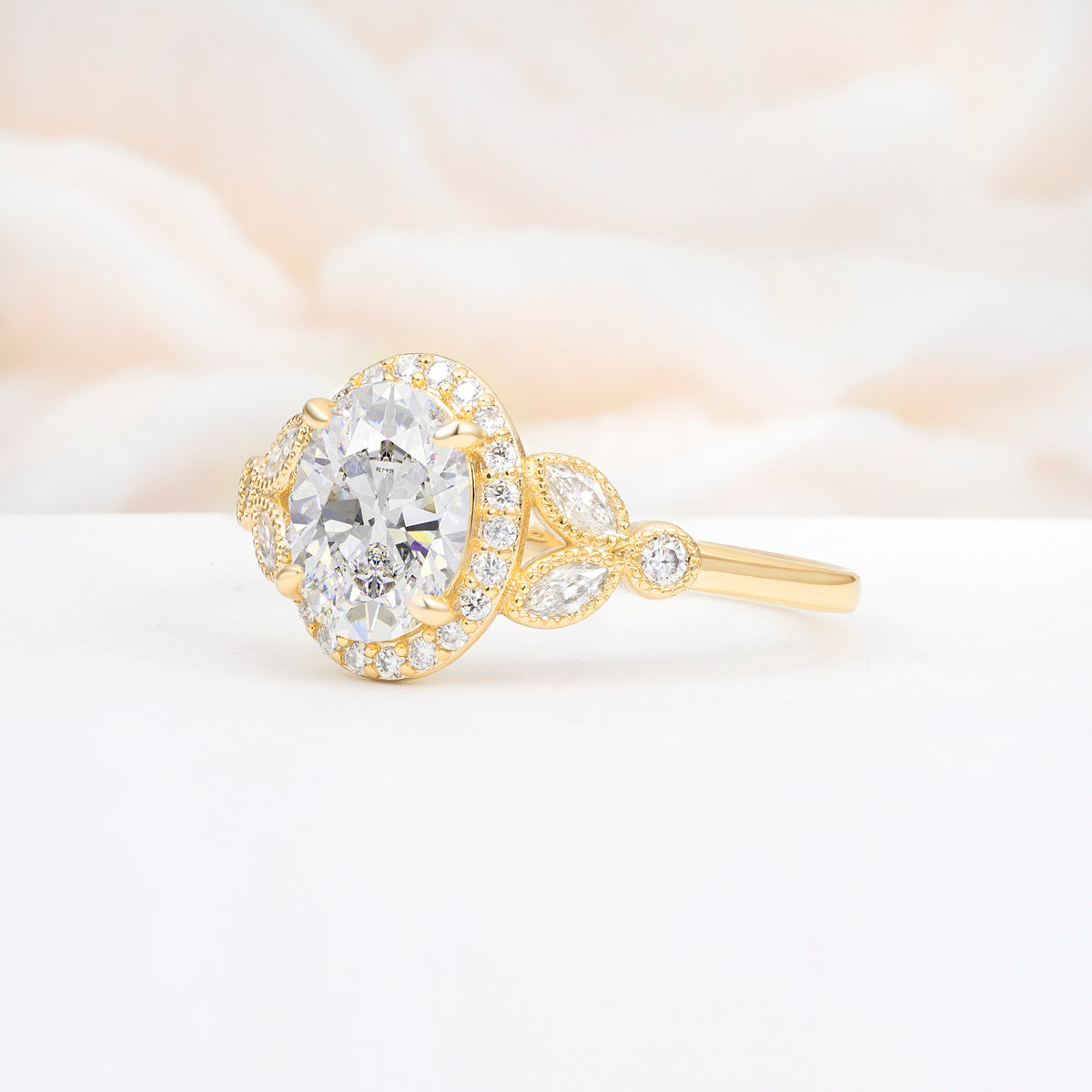 ML07033 Moissanite Ring - White-Gold