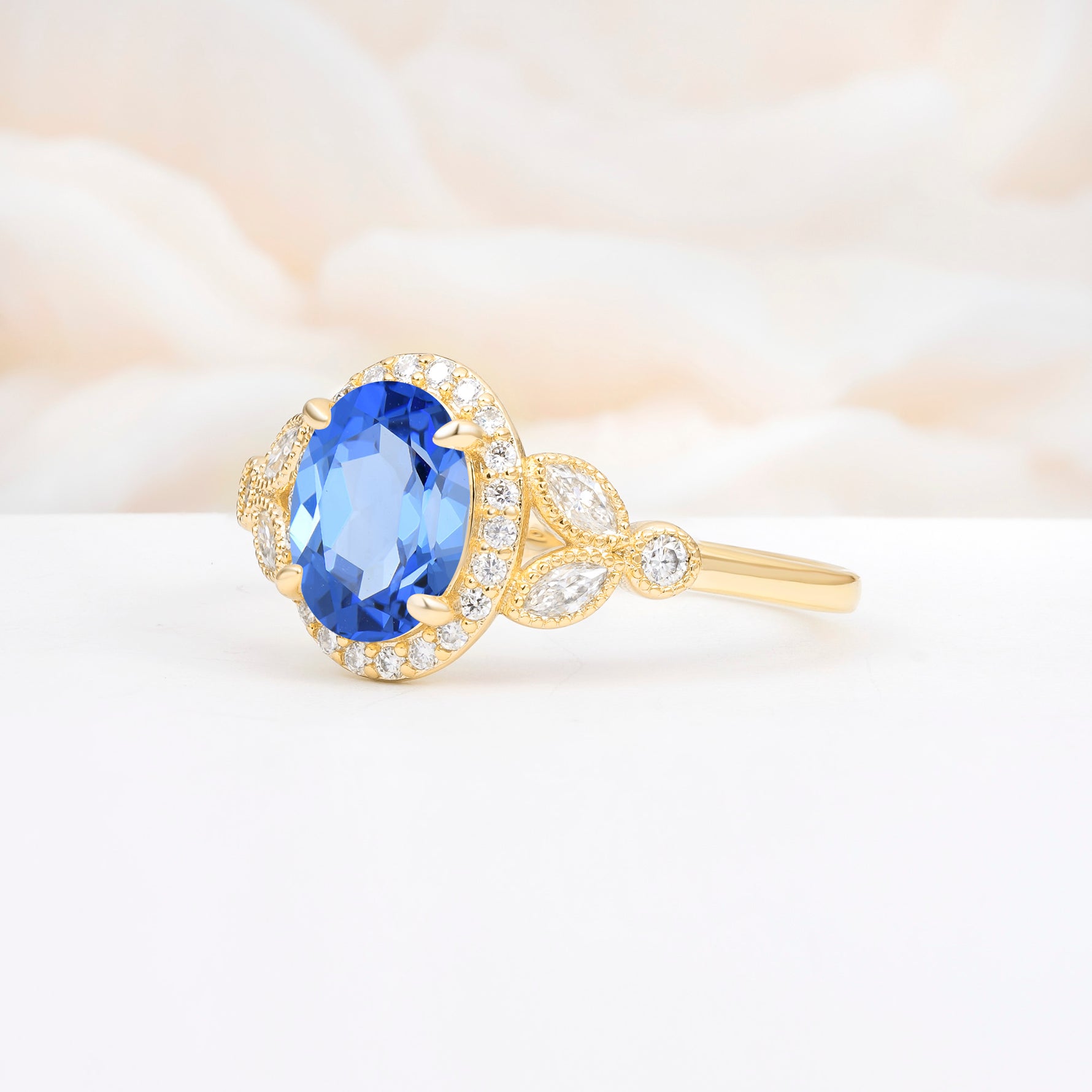 ML07033 Sapphire Ring - White-Gold