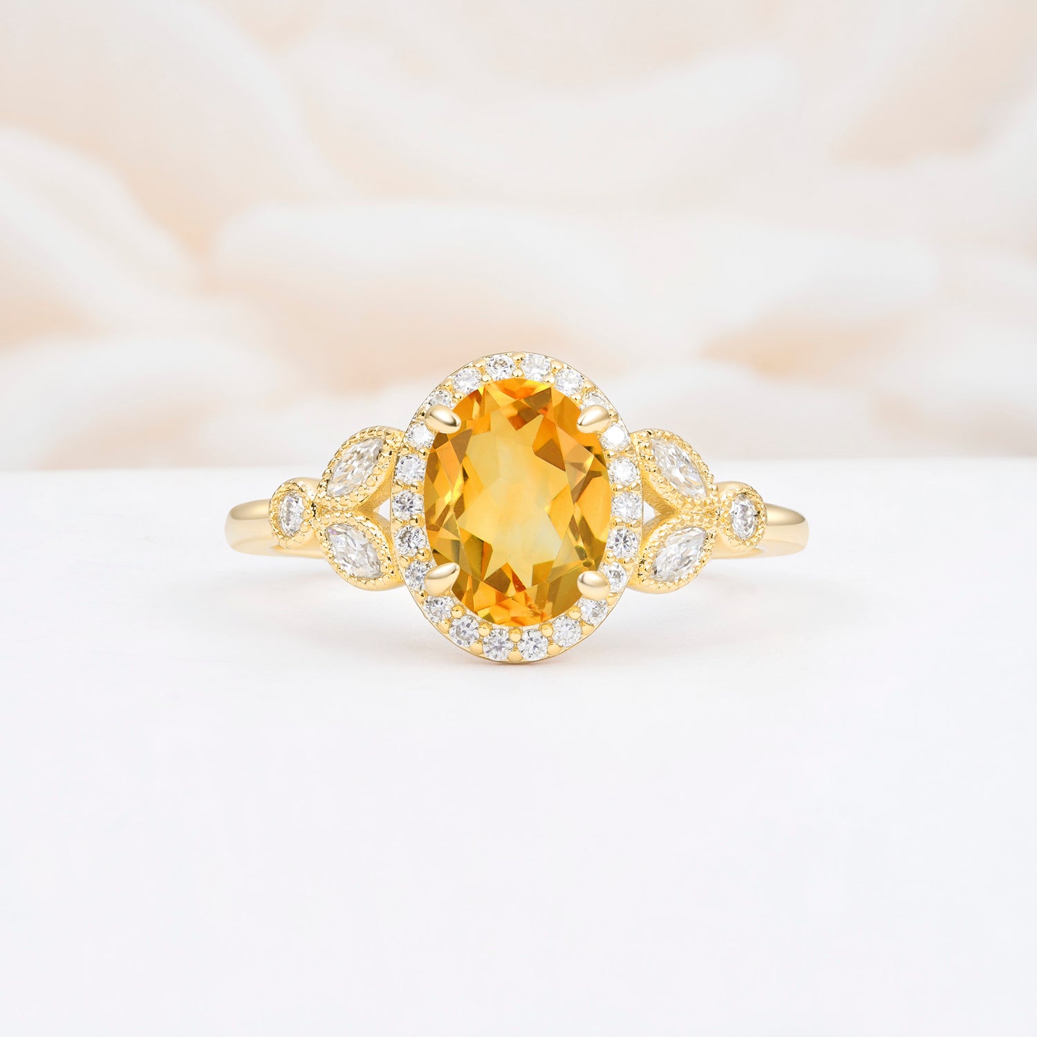 ML07033 Citrine Ring - Yellow-Gold