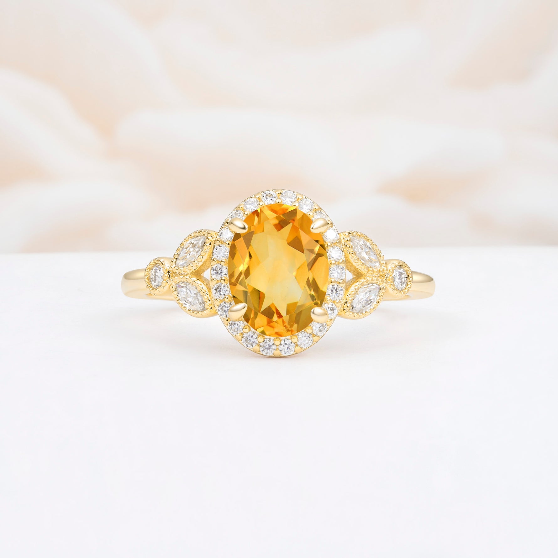 ML07033 Citrine Ring - Yellow-Gold