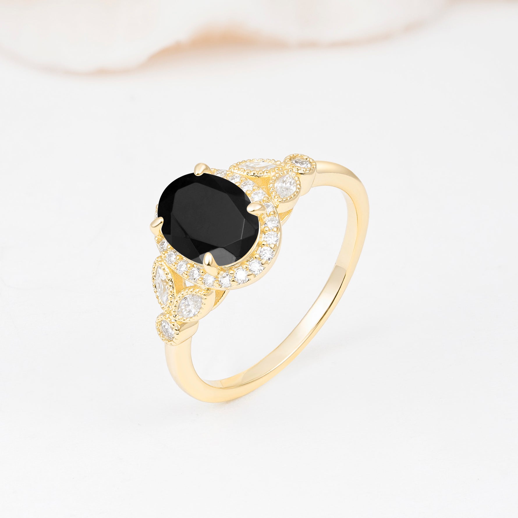 ML07033 Black Onyx Ring - Additional view