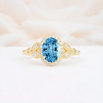 ML07033 Aquamarine Ring - Yellow-Gold
