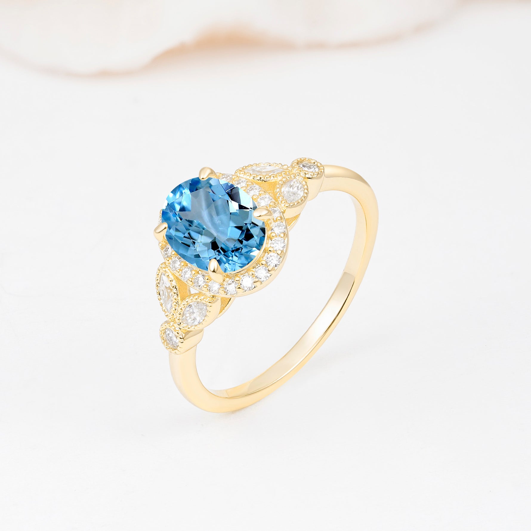 ML07033 Aquamarine Ring - Additional view