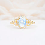 ML07033 Moonstone Ring - Yellow-Gold