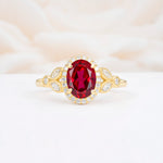 ML07033 Ruby Ring - Yellow-Gold