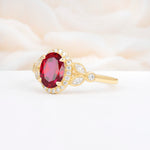 ML07033 Ruby Ring - White-Gold