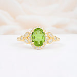 ML07033 Peridot Ring - Yellow-Gold