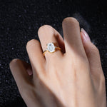Emerald Cut Moissanite Twisted Three-Stone Engagement Ring - Additional view