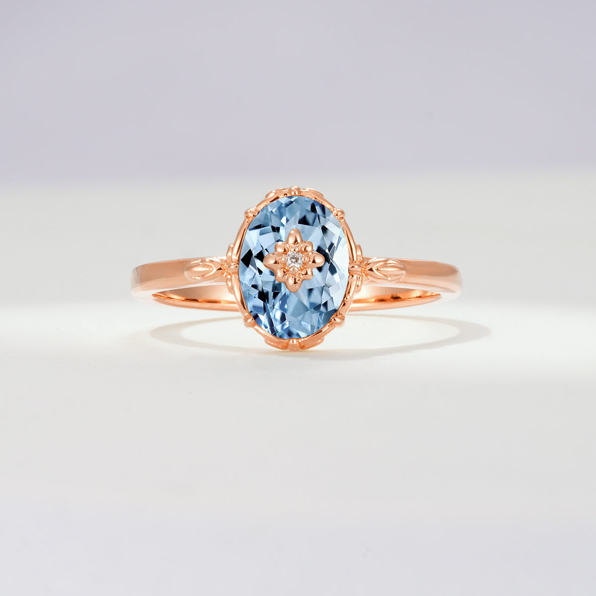 ML07036 Aquamarine Ring - Additional view
