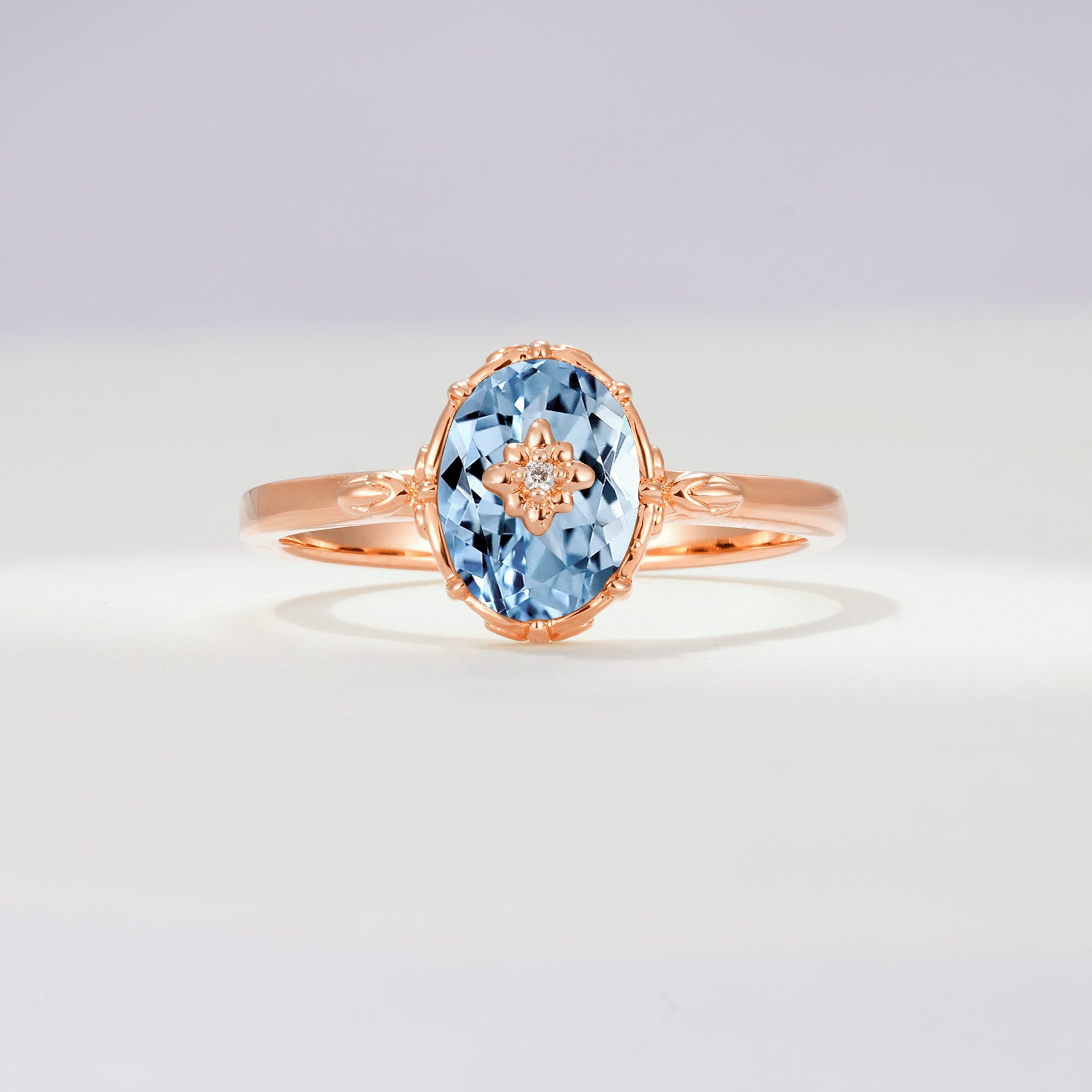 ML07036 Aquamarine Ring - Additional view
