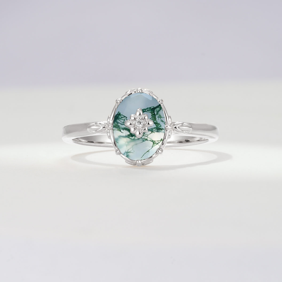 ML07036 Moss Agate Ring - Additional view