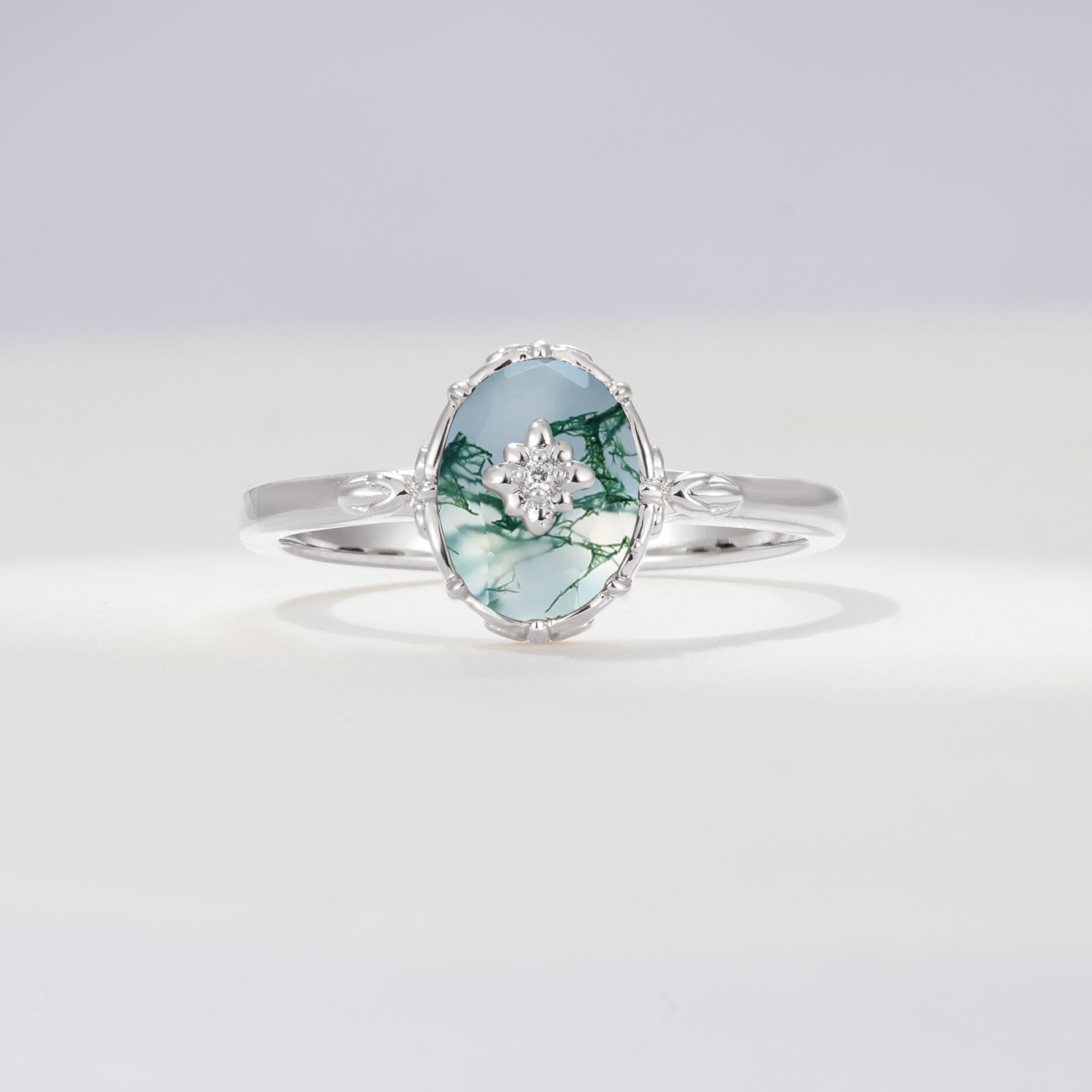 ML07036 Moss Agate Ring - Additional view