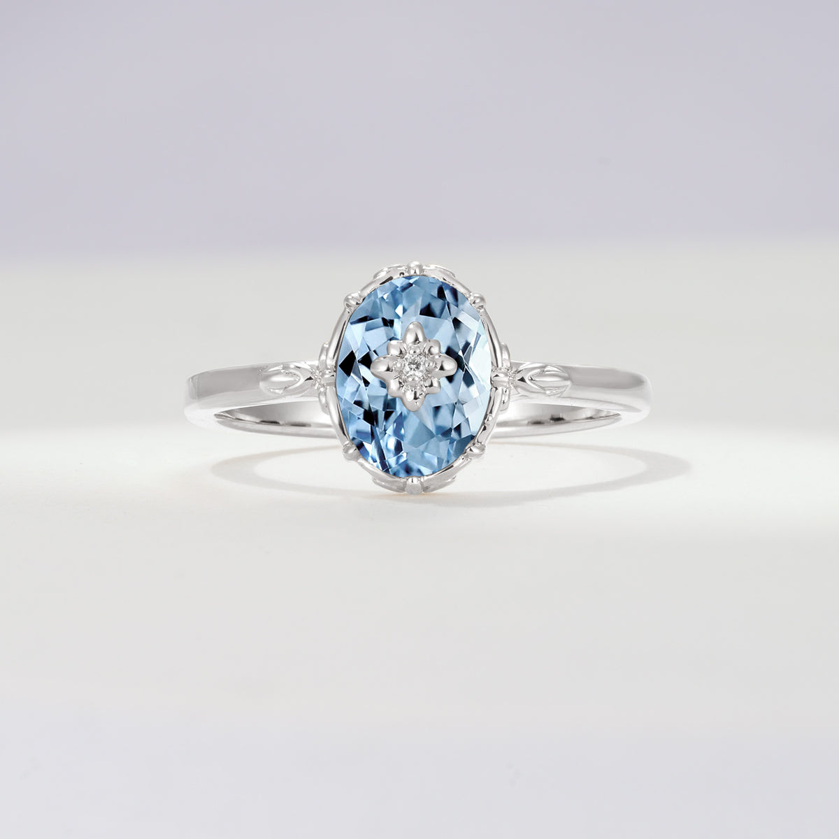 ML07036 Aquamarine Ring - Additional view