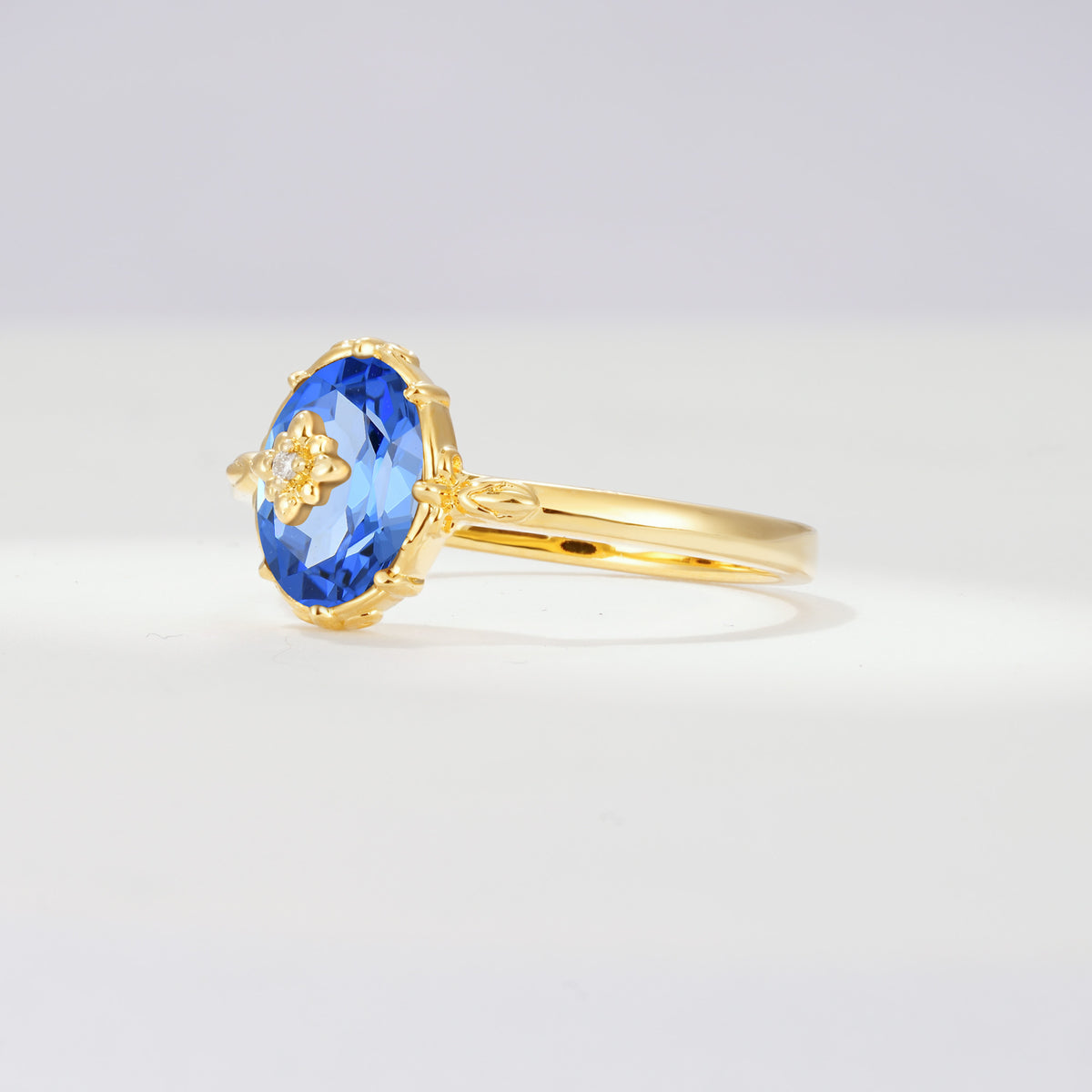 ML07036 Sapphire Ring - Rose-Gold
