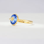 ML07036 Sapphire Ring - Rose-Gold