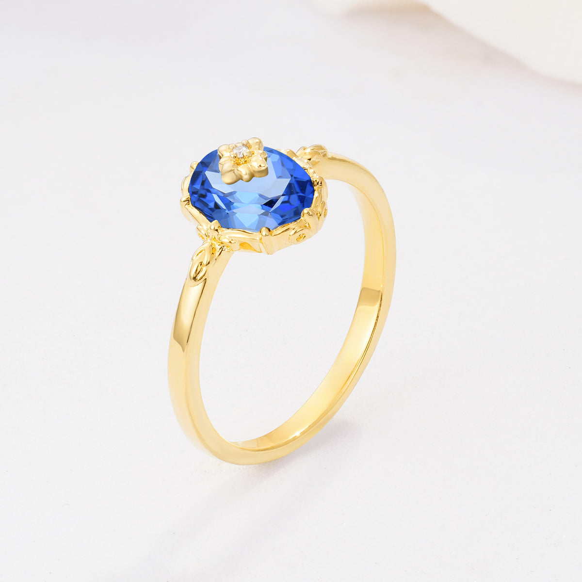 ML07036 Sapphire Ring - White-Gold