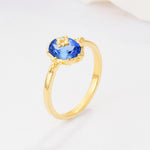 ML07036 Sapphire Ring - White-Gold
